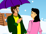 Snow Fall Kissing