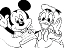 Colorea a Mickey y Donald